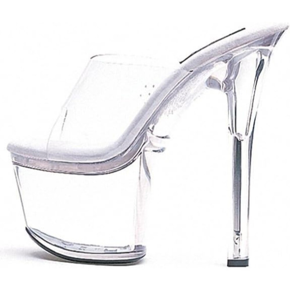 Clear Platform Stiletto Heels Mules Sandals